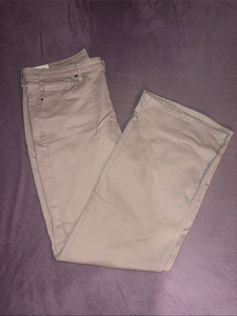 Sneak Peek Khaki Boot Cut Straight-Leg Pants